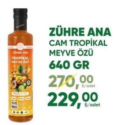 Zühre Ana Cam Tropikal Meyve Özü 640 gr