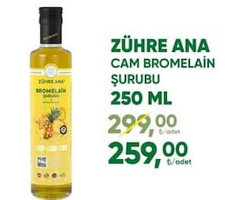 Zühre Ana Cam Bromelain Şurubu 250 ml