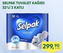 Selpak Tuvalet Kağıdı 3 Katlı 32'li 
