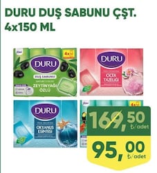 Duru Duş Sabunu 4x150 ml Çeşitleri