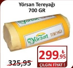 Yörsan Tereyağı 700 gr 