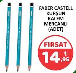 Faber-Castell Köşeli Mercanlı Kurşun Kalem
