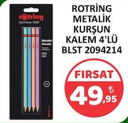 Rotring 4'lü HB Metalik Kurşun Kalem Seti