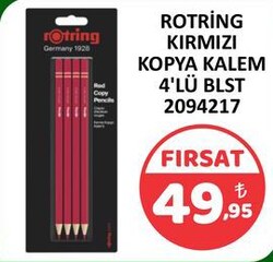 Rotring Kırmızı Kopya Kalem 4'lü BLST 2094217