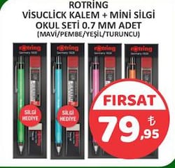 Rotring Visuclick Kalem+Mini Silgi Okul Seti 0.7 MM Adet