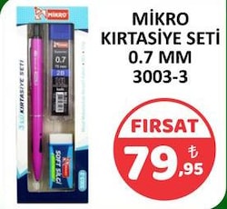 Mikro Kırtasiye Seti Versatil Kalem Seti 0.7 Mm 3003-3 (Karışık Renk 1 Adet)