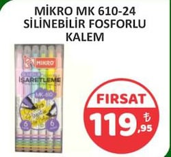 Mıkro Mk-610-24 Sılınebılır Fosforlu Kalem 6 Lı