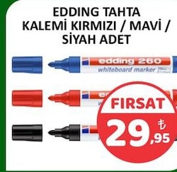 Edding Tahta Kalemi Kırmızı/Mavi/Siyah Adet 