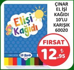 Çınar El İşi Kağıdı 10'lu Karışık 60020