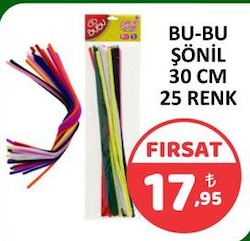 Bu-Bu Şönil 30 Cm 25 Renk