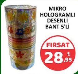 Mikro Hologramlı Desenli Bant 5'li
