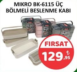 Mıkro Beslenme Kabı 3 Bolmelı Bk-6115