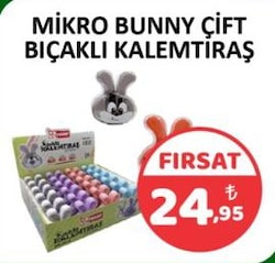 Mikro Bunny Çift Bıçaklı Kalemtıraş 