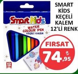 Smart Kids 12'li Keçeli Kalem Seti
