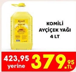 Komili Ayçiçek Yağı 4 lt