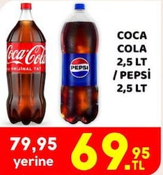 Coca Cola/Pepsi Çeşitleri 2,5 lt