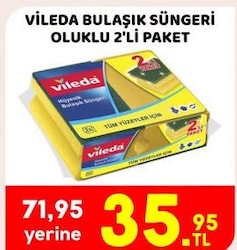 Vileda Oluklu Bulaşık Süngeri 2'li