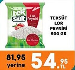 Teksüt Lor Peyniri 500 gr