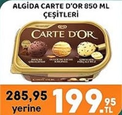 Algida Carte D'or Çeşitleri 850 ml