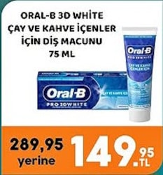 Oral-B 3D White Çay ve Kahve İçenler İçin Diş Macunu 75 ml