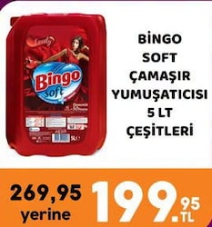 Bingo Soft Çamaşır Yumuşatıcısı 5 lt Çeşitleri