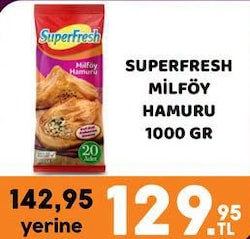 Superfresh Milföy Hamuru 1000 gr
