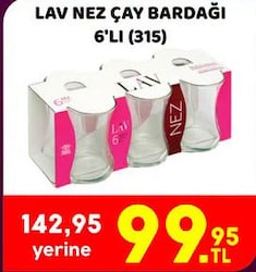 Lav Nez Çay Bardağı 6'lı (315)