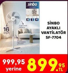Sinbo SF-7704 Ayaklı Vantilatör