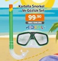 Kıdemli Kartella Snorkel ve Gözlük Set 