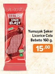 Bebeto Licorice Cola Yumuşak Şeker 160 g
