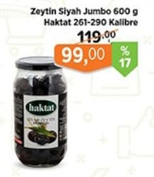 Haktat 600 gr (261-290) Siyah Zeytin