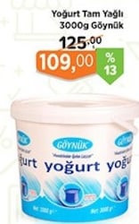 Göynük Tam Yağlı Yoğurt 3000 g 