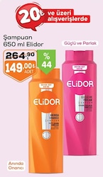 Elidor Şampuan 650 ml Çeşitleri