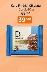 Doruk Kare Fındıklı Çikolata 60 g