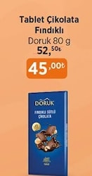 Doruk Fındıklı Tablet Çikolata 80 g