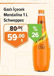 Schweppes Mandalina Gazlı İçecek 1 l