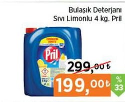 Pril Limonlu Sıvı Bulaşık Deterjanı 4 kg