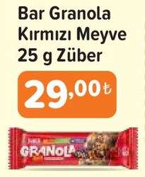 Züber Kırmızı Meyveli Granola Bar 25 g
