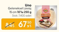 Uno Geleneksel Lavaş 250 gr 10'lu