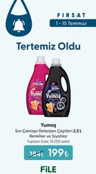 Yumoş Sıvı Çamaşır Deterjanı  Çeşitleri 2,5 l