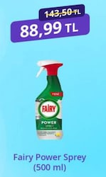 Fairy Power 3'ü 1 Arada Bulaşık ve Mutfak Temizleyici Sprey 500 ml