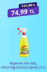 Asperox Sarı Güç Leke Temizleyici Sprey 1 lt