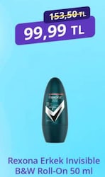 Rexona Men Invisible Black & White 50 ml Erkek Roll-On