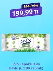 Solo Bahar Tazeliği 90 Yaprak 6'lı Paket Islak Mendil