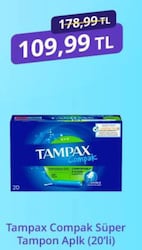 Tampax Compak Süper Tampon Aplk (20'li)