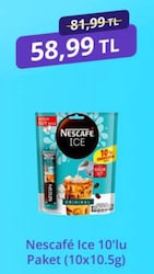 Nescafe Ice Original Çözünebilir Kahve Karışımı 10'lu Paket, 10 x 10.5 g