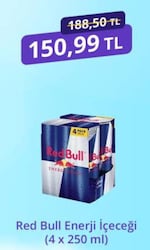 Red Bull Enerji İçeceği 250 ml 4'lü