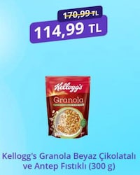 Kellogg's Beyaz Çikolatalı ve Antep Fıstıklı Granola 300 gr