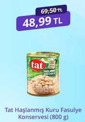 Tat 800 gr Haşlanmış Kuru Fasulye