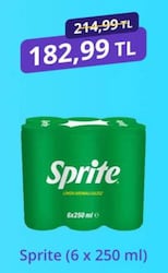 Sprite 250 ml 6'lı